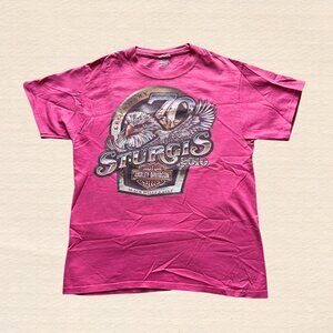 Vintage 2010 Harley Davidson 70th Anniversary of STURGIS Mt. RUSHMORE T-Shirt